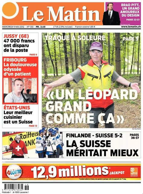journal le matin aujourd'hui.